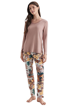 Catherine's Kadın Kahverengi Pijama Takım 2555 