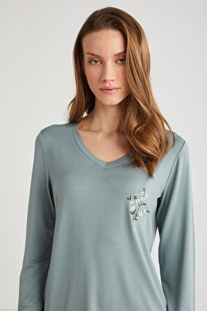 Yumuşak dokulu pijama takımı