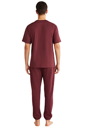 Nautica Erkek Bordo T-Shirt 808