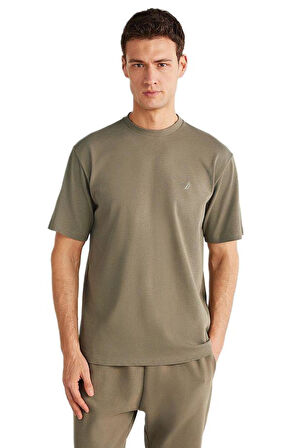 Nautica Erkek Haki T-Shirt %100 Pamuk