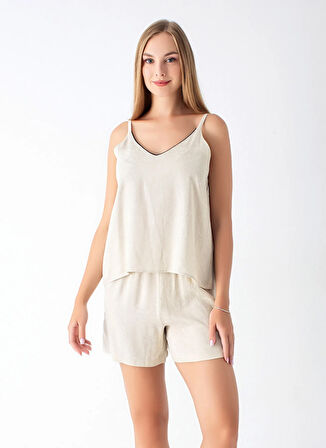 Vivis Bej Kadın Pijama Şort 50VIV10901