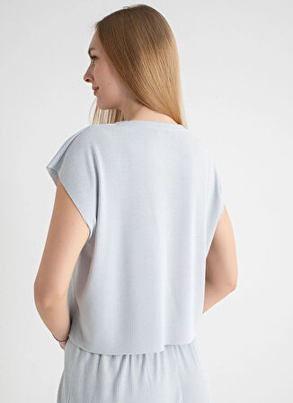 Sixteensixty Yuvarlak Yaka Gri Pijama Üst 403SIX-1110-051