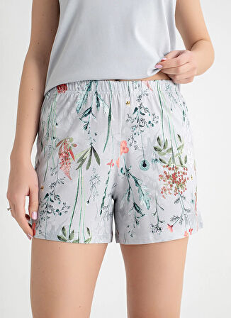 Sixteensixty Gri Kadın Pijama Şort 403SIX-1117-046
