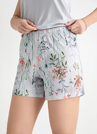 Sixteensixty Gri Kadın Pijama Şort 403SIX-1117-046