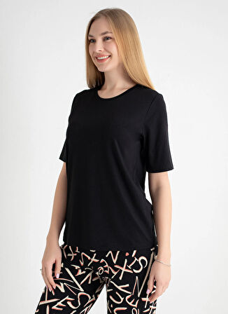 Sixteensixty V Yaka Siyah Pijama Üst 403SIX-1110-062