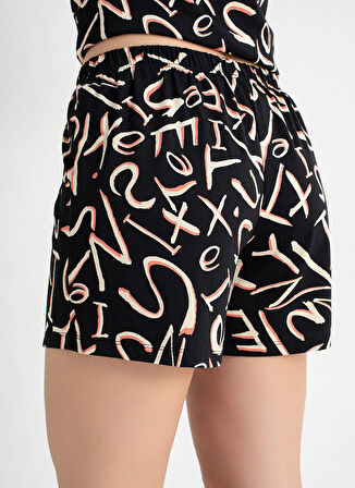 Sixteensixty Siyah Kadın Pijama Şort 403SIX-1117-063