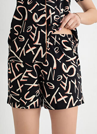 Sixteensixty Siyah Kadın Pijama Şort 403SIX-1117-063