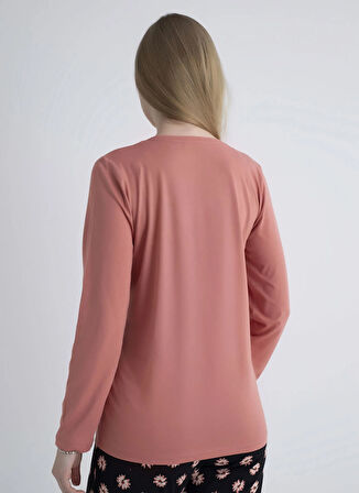 Sixteensixty V Yaka Pembe Pijama Üst 403SIX-1110-074