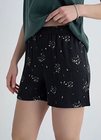 Vivis Siyah Kadın Pijama Şort 50VIV10908