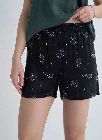 Vivis Siyah Kadın Pijama Şort 50VIV10908