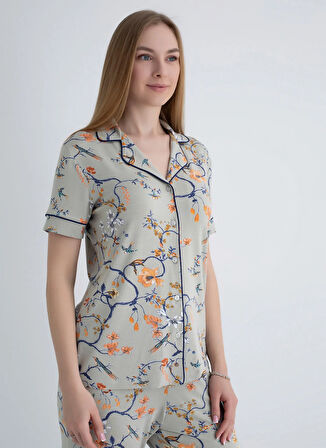 Wondergen V Yaka Taş Pijama Üst 401WON-1110-169