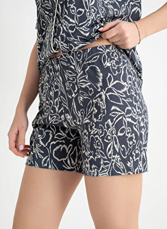 Wondergen Lacivert Kadın Pijama Şort 401WON-1117-184
