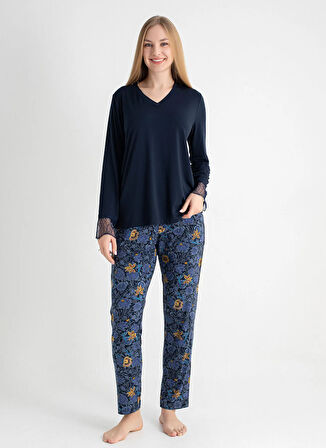 Wondergen Lacivert Kadın Pijama Alt 401WON-1116-176