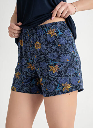 Wondergen Lacivert Kadın Pijama Şort 401WON-1117-178