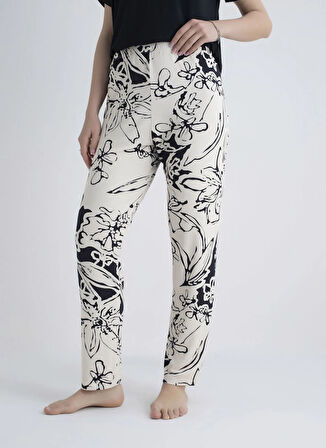 Wondergen Siyah - Çok Renkli Kadın Pijama Alt 401WON-1116-189