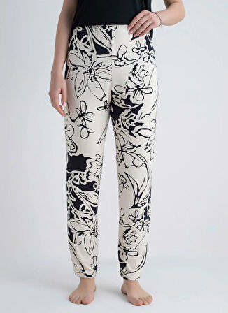 Wondergen Siyah - Çok Renkli Kadın Pijama Alt 401WON-1116-189