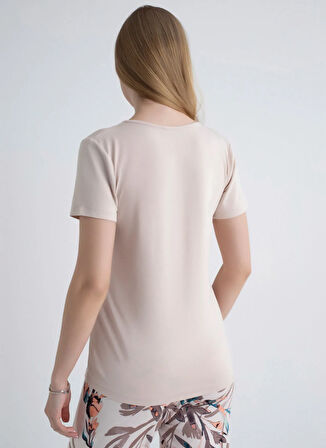 Wondergen V Yaka Pembe Pijama Üst 401WON-1110-197