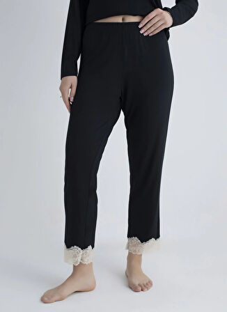 Wondergen Siyah Kadın Pijama Alt 401WON-1116-200