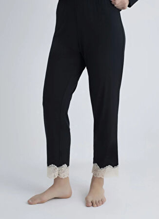 Wondergen Siyah Kadın Pijama Alt 401WON-1116-200