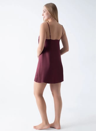 Vivis Bordo Kadın Gecelik 50VIV10618
