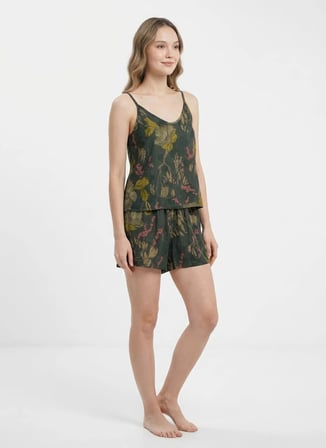 Vivis Yeşil Kadın Pijama Şort 50VIV10915