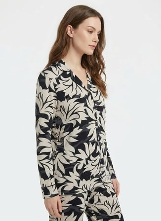 Wondergen Yeşil Kadın Pijama Üst 401WON-1124-214