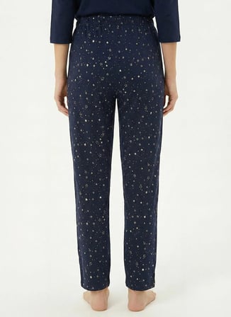 Sixteensixty Lacivert - Beyaz Kadın Pijama Alt 403SIX-1116-111