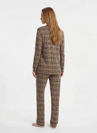 Wondergen Kahverengi Kadın Pijama Alt 401WON-1116-232