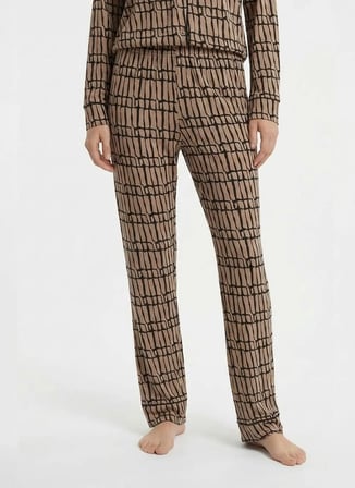 Wondergen Kahverengi Kadın Pijama Alt 401WON-1116-232