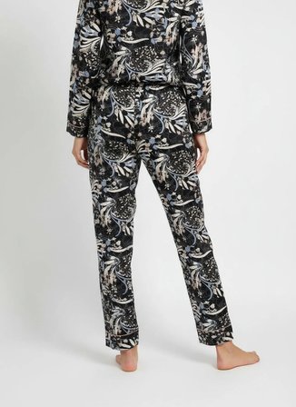 Wondergen Siyah-Beyaz Kadın Desenli Pijama Alt 401WON-1116-229