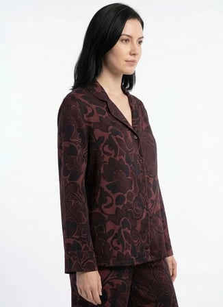 Vivis Bordo Kadın Pijama Üst 50VIV10823