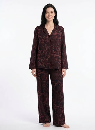 Vivis Bordo Kadın Pijama Alt 50VIV10717