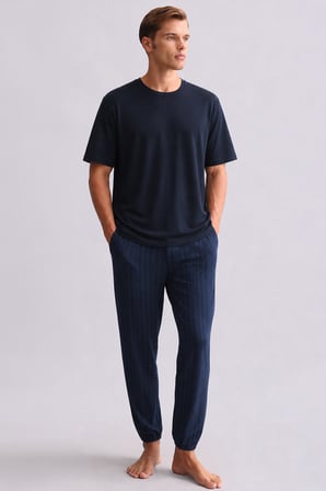 Mısırlı Erkek Bambu Jogger Pantolon Lacivert