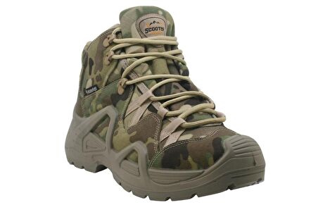 Scooter Tekstil Su Geçirmez Tactical Kamuflaj Erkek Bot P1492KMJ