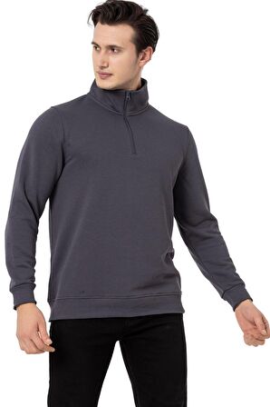 Scooter Yarım Fermuarlı Antrasit Erkek Sweatshirt M1519TA