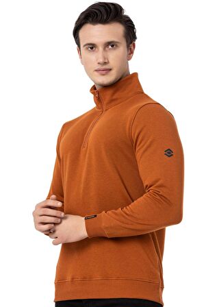 Scooter Yarım Fermuarlı Kiremit Erkek Sweatshirt M1519TKR