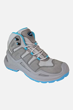 Scooter Deri Su Geçirmez Tactical Gri-Mavi Erkek Bot P3102NGM