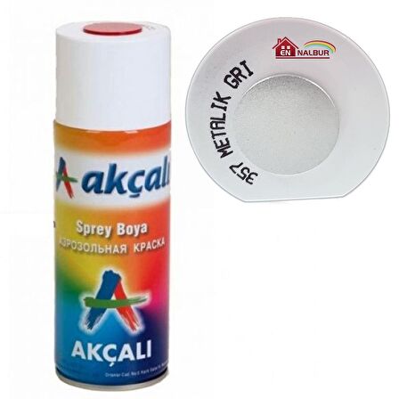 Akçalı 357 Metalik Gri Sprey Boya 400Ml 