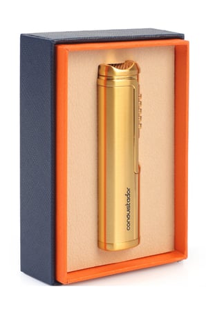 Conquistador Tek Torch Pürmüz Gold Metal Puro Çakmağı CNQ-030