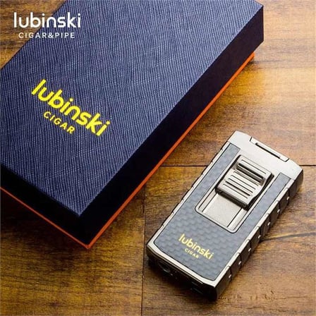 Lubinski Yeni Stil Delicili Çift Torch Puro Çakmağı Gunmetal