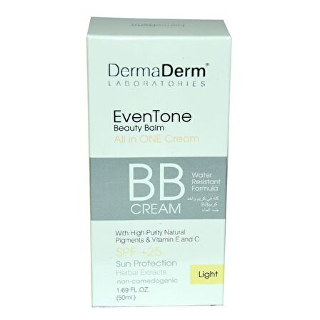 Dermaderm Even Tone Beauty Balm Doğal BB Kremi Light Açık Ton 50ML