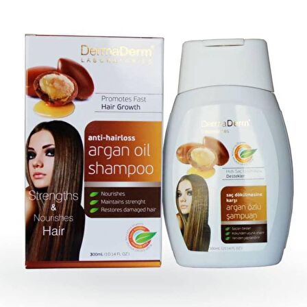 Dermaderm Tüm Saçlar İçin Uzatma Etkili Argan Yağlı Şampuan 300 ml