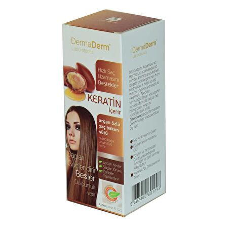 Dermaderm Keratinli Argan Özlü Saç Bakım Sütü Hızlı Uzama 250ML