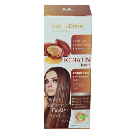 Dermaderm Keratinli Argan Özlü Saç Bakım Sütü Hızlı Uzama 250ML