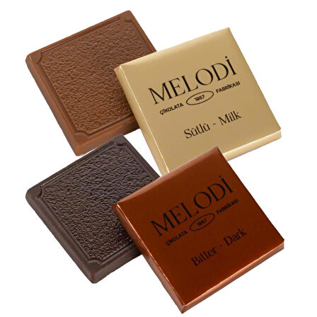 Melodi Çikolata Piramit Kutu Madlen Çikolata 400 G