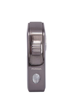 Tek Torch Pürmüz Gunmetal-Ahşap Desenli Dahili Puro Makaslı Metal Puro Çakmağı - TR7958