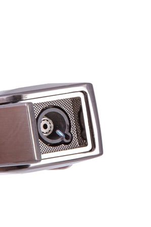 Tek Torch Pürmüz Gunmetal-Ahşap Desenli Dahili Puro Makaslı Metal Puro Çakmağı - TR7958