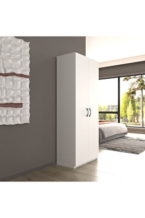 2 Kapaklı 5 Katlı Çok Amaçlı / Elbise Dolabı / Saklama Dolabı