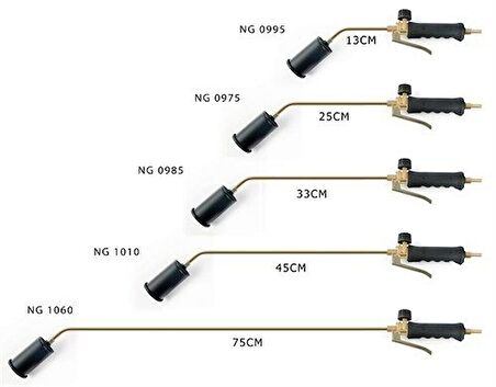 NURGAZ PROPAN TAV VE KAYNAK TAKIMI 57 MM METAL BAŞLIKLI TETİKLİ 25 CM BOYUN