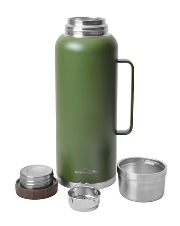 Nurgaz Campout Çift Katmanlı Termos Yeşil  2.6  Litre 